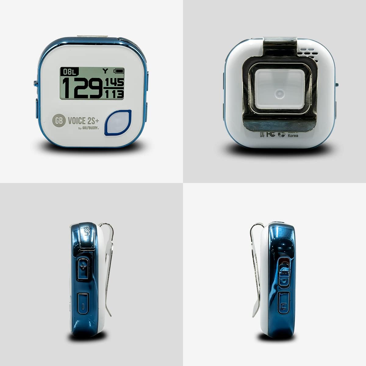 GOLFBUDDY Voice 2S+ Talking GPS Rangefinder, Clip on Hat Golf Navigation, Slope Mode on/Off, 18 Hours Battery Life, Shot Distance Measurement