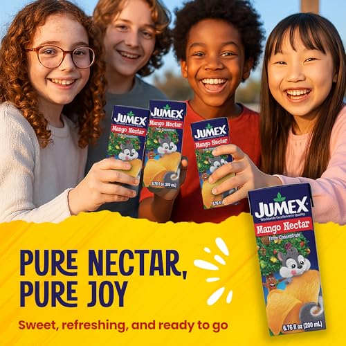 Jumex Apple Nectar Juice Boxes for Kids - Apple Juice Box with Straw - Mini Drinks for Kids - Made with Fresh Fruit Puree Concentrate - School Snacks & Smoothie Mix - 6.76oz, 24 Pack
