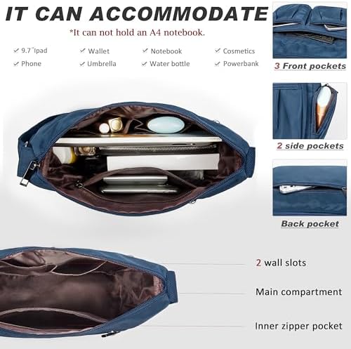 VOLGANIK ROCK Crossbody Purses for Women Shoulder Handbags Lightweight Waterproof Nylon Travel Bag Ladies Pocketbooks