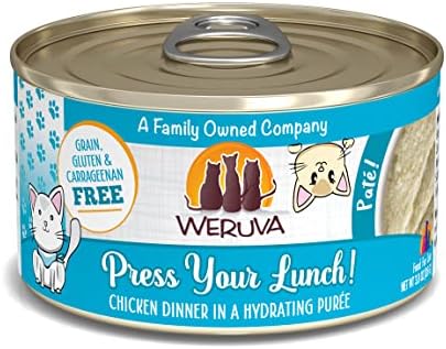 Weruva Wet Cat Food, Press Your Lunch with Chicken Pate, 3oz Can, Pack of 12
