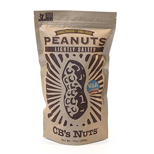 CB's Nuts Lightly Salted Peanuts — In-Shell, USA Grown, Slow Roasted in Small Batches, Non-GMO Verified, No Palm Oil, 12 oz Bag