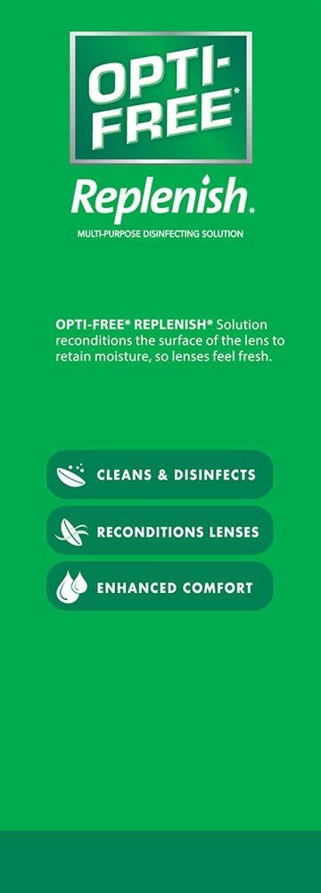 OPTI-FREE Replenish Multi-Purpose Contact Lens Solution, 10 Fl Oz