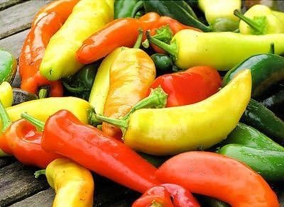 30 Hungarian Sweet Banana Wax Sweet Pepper Seeds Heirloom Non-GMO from USA | Prolific, Spicy, Delicious, Capsicum annuum