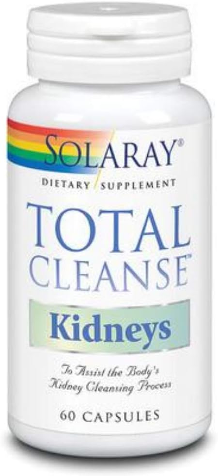SOLARAY Total Cleanse Kidney Supplement - Complex Blend of Parsley, Dandelion, and Nettle, Kidney Support Supplement for Men & Women - 60 Ct Veg Caps