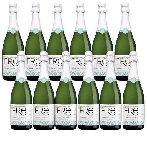 Sutter Home Fre Sparkling Brut from California Vineyards - Bubbles of Green Apple and Ripe Pear Aromas with a Dry Refreshing Finish