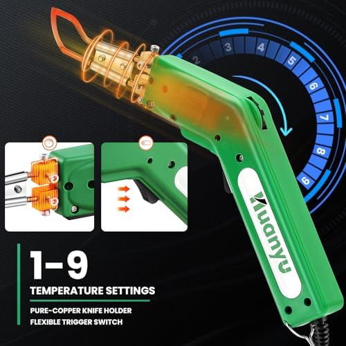 Electric Hot Knife Rope Fabric Cutting Tool Kit 4 Blades 600° C | Pro Fabric Cutting Heat Cutter 100W Heat Sealer for Sponge Cloth Board Webbing