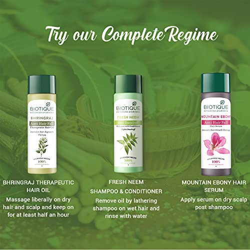 Biotique Margosa Anti-Dandruff Shampoo & Conditioner 190Ml/ 6.42 Fl.Oz I Leaves Hair Fresh, Lustrous And Full Of Natural Body