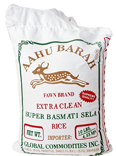Aahu Barah Basmati Sela Rice 10lb (Pack of 2)