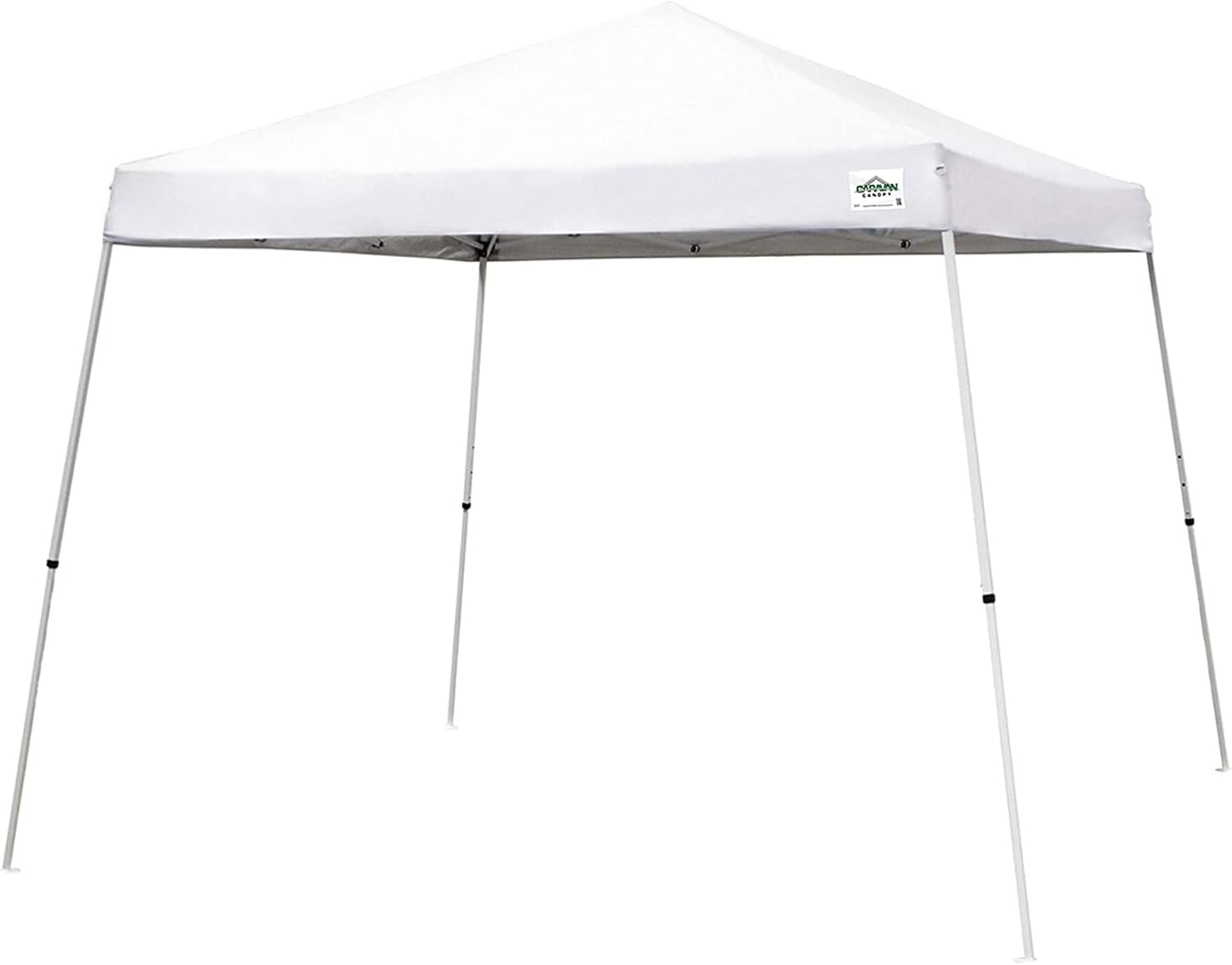 Caravan Canopy V Series 12 by 12 Foot Outdoor Shade Instant Canopy Kit with Steel Frame and 150D Polyester Canopy Top, 3 Leg Height Settings