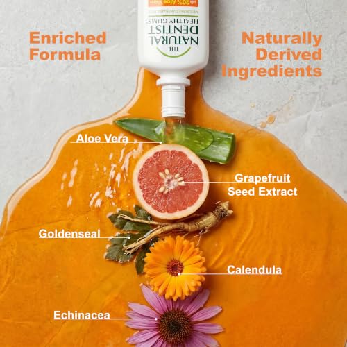 The Natural Dentist Peppermint Twist Mouthwash, No Alcohol & No Fluoride, Plant-Based Daily Rinse that Refreshes & Comforts the Mouth, 16.9 fl oz