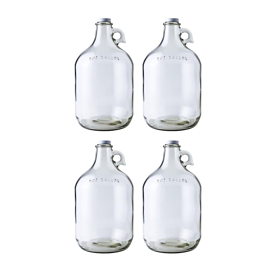 Home Brew Ohio 1 Gallon Glass Water Bottle Includes 38 mm Metal Screw Cap