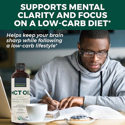 Viva Naturals Organic MCT Oil, 32 fl oz – MCT Oil for Coffee, USDA Organic, Non-GMO, Paleo Certified & Keto Friendly, Supports Energy & Mental Clarity