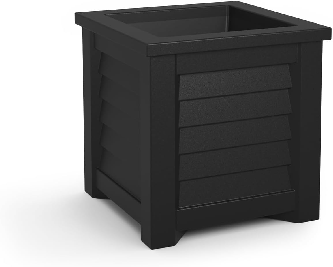 Mayne 5866-W Lakeland Square Patio Planter, 16x16, White