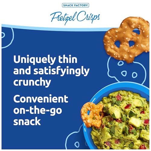 Snack Factory Original Pretzel Crisps, Non-GMO, 14 oz Party Size Bag