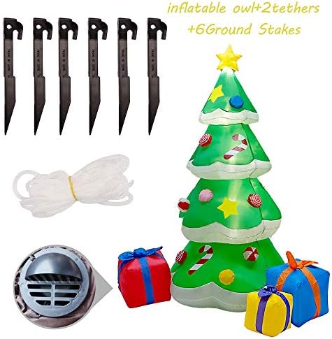 DR.DUDU 7 FT Christmas Tree Inflatable Outdoor Decorations with Led Lights