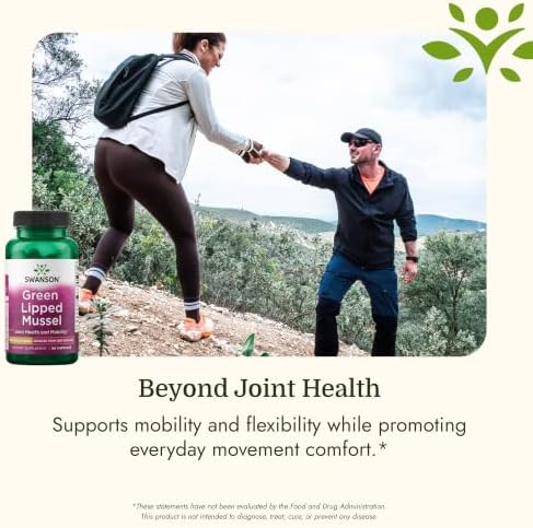 Swanson Green Lipped Mussel (Freeze-Dried) (500mg Each, 60 Capsules) | New Zealand Joint Health and Mobility Supplement, Natural Formula May Support Heart Health and Digestive Function