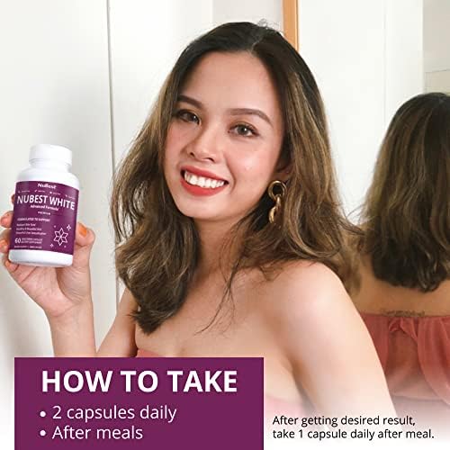 NuBest White - Glutathione 400mg & Milk Thistle Extract - Skin Brightening Supplement - Helps Beautiful and Radiant Skin - Antioxidant Supplement &
