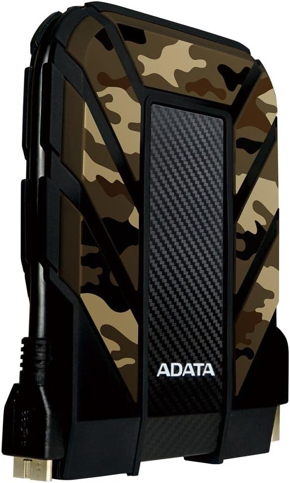 ADATA HD710 Pro - 4 TB External Hard Drive - Shockproof, Waterproof & Dustproof - Durable Storage - For Gamers, Students & Professionals - Mac, PC & Linux Compatible - Black - AHD710P-1TU31-CBK