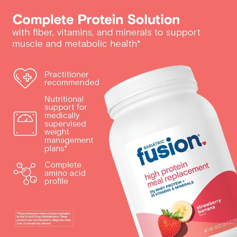 Bariatric Fusion Cappucino Meal Replacement 27g Protein Powder, 21 Serving Tub for Bariatric Surgery Patients Including Gastric Bypass and Sleeve Gastrectomy - No Gluten, Aspartame or Sugar