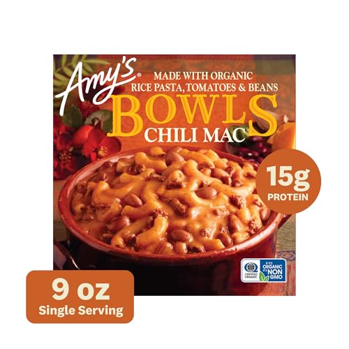 Amy's Frozen Meals, Chili Mac and Cheese Pasta Bowl, 9 oz