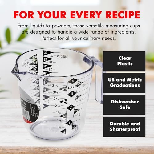 Chef Craft Select Plastic Measuring Cup, 2 Cup, Clear