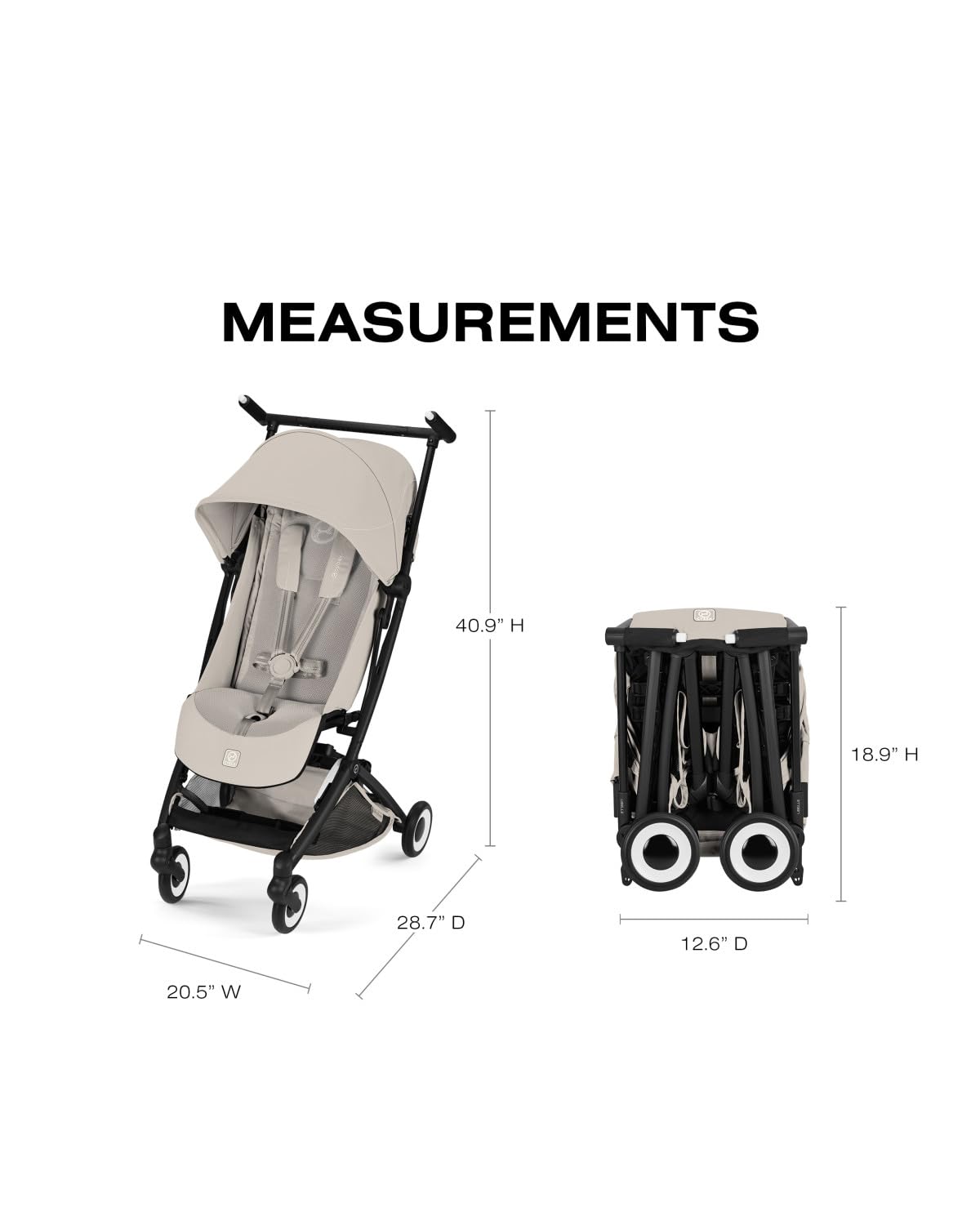 LIBELLE Ultra Lightweight Travel Stroller - Almond Beige