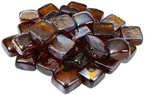 Stanbroil 10-Pound Fire Glass Cubes 1 inch, Crystal Ice Reflective | Fire Glass for Fireplace Fire Pit