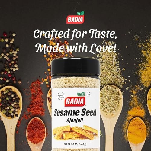 Badia Sesame Seed Hulled, 4.5 oz – Nutty Mild Flavor for Baking