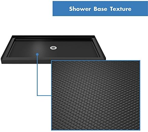 DreamLine SlimLine 32 in. D x 48 in. W x 2 3/4 in. H Center Drain Single Threshold Shower Base in Black, DLT-1132480-88
