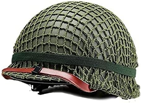 Perfect WW2 US Army M1 Green Helmet Replica with Net/Canvas Chin Strap DIY Painting