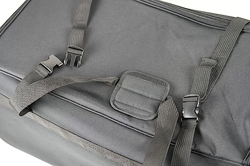 AMARO 36 Inch Rolling Duffle Bag with Wheels, Extra Large Heavy Duty Travel Duffel Luggage with Telescopic Handle, Multiple Pockets, Collapsible Storage, Black/Grey