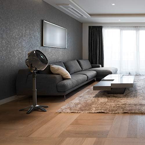 Vornado 7803 Large Pedestal Whole Room Air Circulator, Fan with Adjustable Height, 33-40 in, 3 Speed Settings, Removable Grill for Cleaning, Black Standing Floor Fan for Bedroom