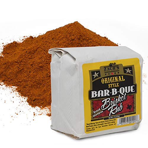 Zach's Original Style Bar-B-Que Brisket Rub - Championship Cook-off Winning Brisket Rub (Original Style Brisket Rub, 1 Pound)