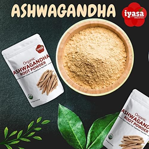 Iyasa Holistics Organic Ashwagandha Powder 16 oz – Natural Superfood Powder to Support Calm