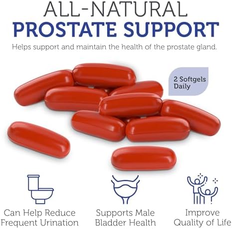 Zahler ProstAid+ Prostate Supplements for Men with Lycopene & Norway Spruce for Urine Flow, Prostate Support - Made in USA