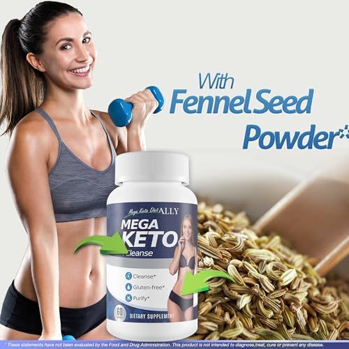 Mega Keto Diet + Cleanse - Help Reduce Gut Bloat - Blast Out Carbs to Support Ketosis Cleanse - Digestive Cleansing Ketogenic Support - Body Cleanse