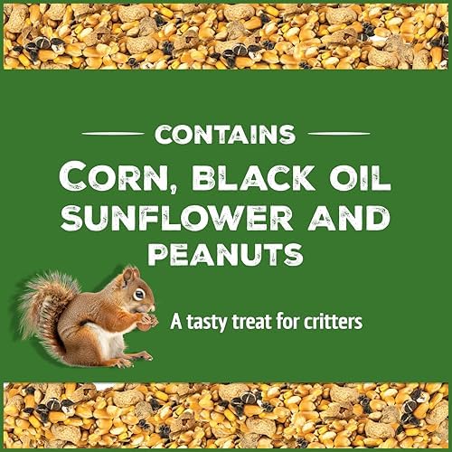 Pennington Squirrel & Critter Blend with Sunflower, Corn & in Shell Peanuts | 10-lb bag, Corn, sunflower seeds