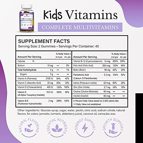 Salaam Nutritionals - Multivitamins, Multivitamins for Kids, Gummy Vitamins with 13 Essential Vitamins + Minerals, Bone and Immunity Support, 90 Count, 1 Pack