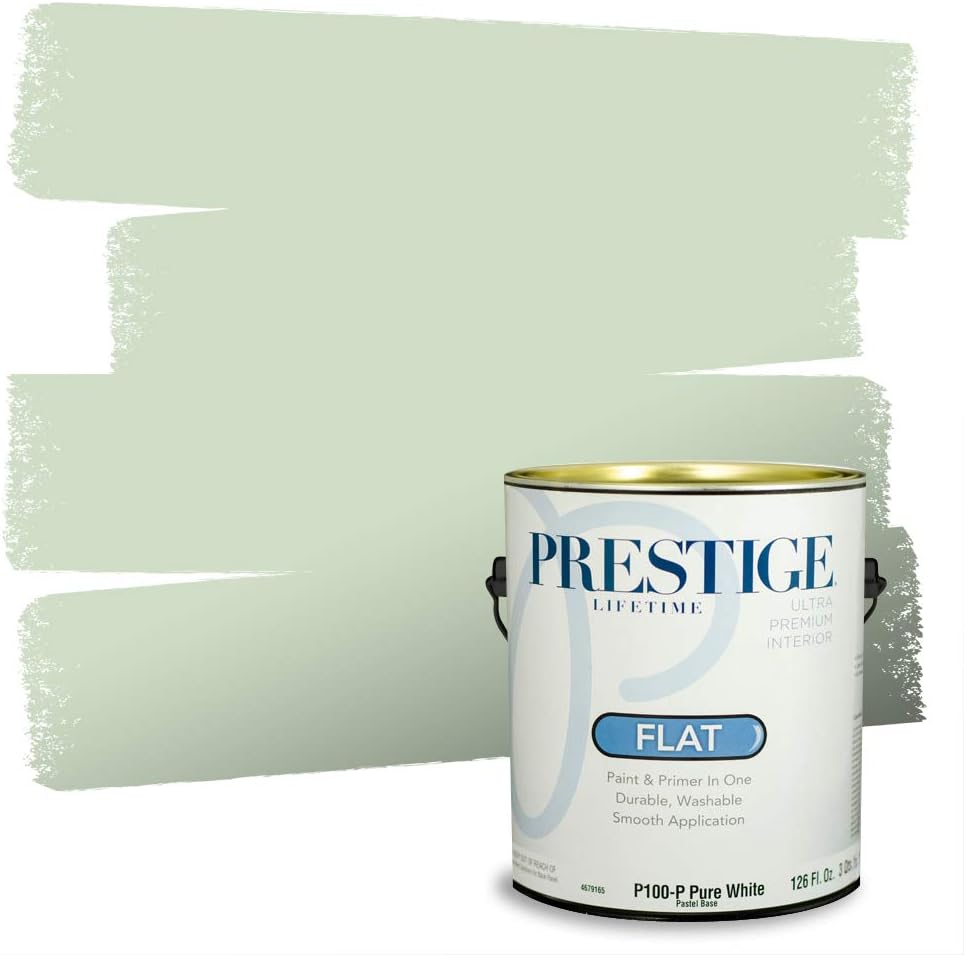 PRESTIGE Paints Exterior Paint and Primer In One, 1-Gallon, Semi-Gloss, Comparable Match of Sherwin Williams* Shamrock*