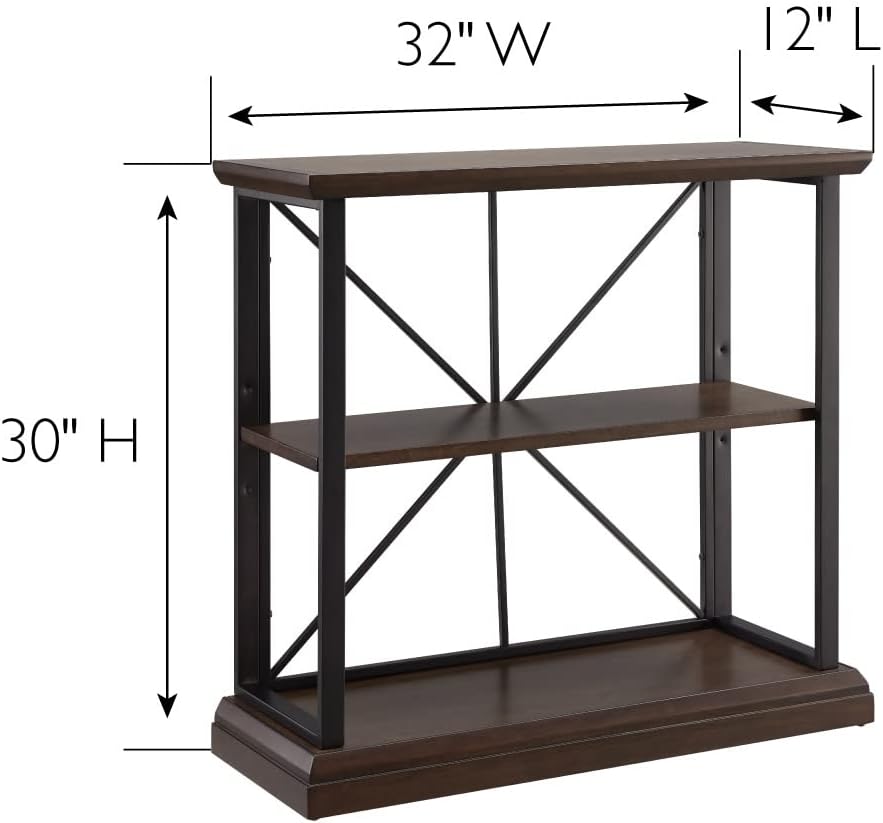 Leick Home Mission Corner Bookcase, 36", Mission Oak | Adjustable Shelves, Freestanding, Traditional, Wood, Furniture, 82263