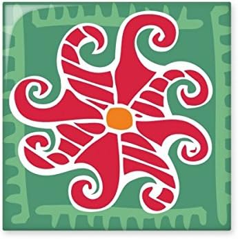 Red Sun Mexico Totems Ancient Civilization Drawing Ceramic Tile Glossy Decal Glazed Brick Adorn Stone