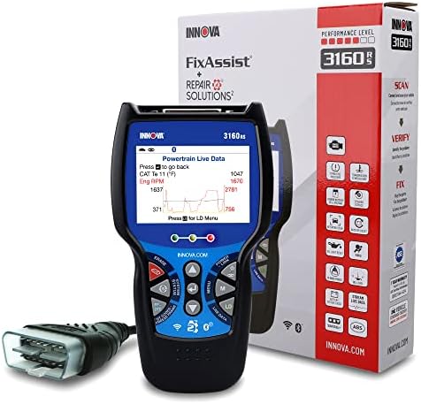 INNOVA 3160RS OBD2 Scanner, ABS Brake Bleeder, ABS SRS Engine Transmission Diagnoses, Clear Trouble Codes, Car Battery Tester & Alternator Tester