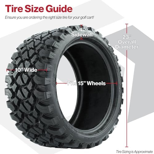 GTW Nomad 22 Inch All Terrain Radial Golf Cart Tire | 22x11-R12 | Steel Belted Radial Construction | Lift Kit Required | Universal Fitment for 12