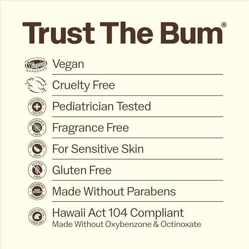 Baby Bum SPF 50 Sunscreen Lotion - Mineral UVA/UVB Face and Body Protection for Sensitive Skin - Hawaii 104 Act Compliant (Made without Octinoxate & Oxybenzone) - Travel Size - 3 oz