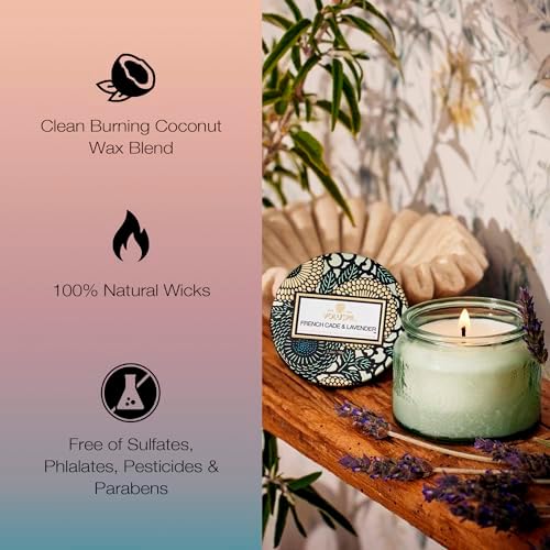 Voluspa Baltic Amber, Petite Candle Jar, 3.2 Ounce, 25 Hour Burn Time, Coconut Wax for Clean Burning, Handcrafted in the USA