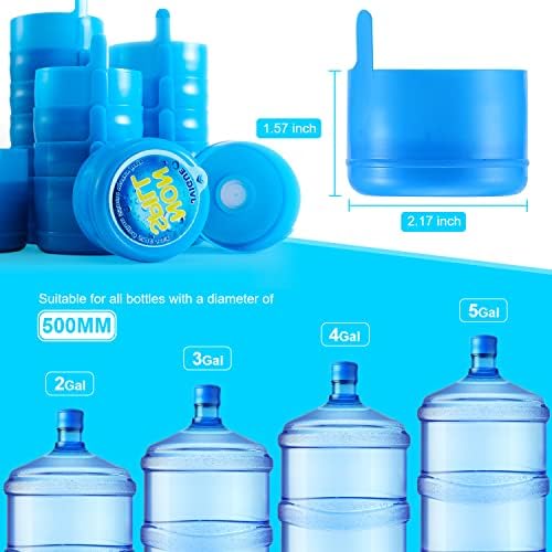3 & 5 Gallon Water Jug Cap Replacement Non Spill Bottle Caps Pack of 20 | Anti Splash Peel, 5 gallon water bottles caps