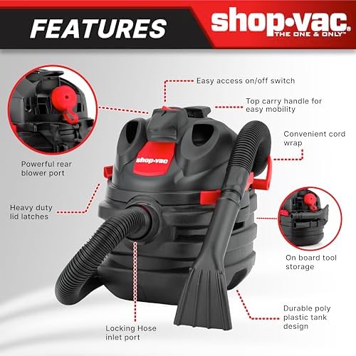 Shop-Vac 5 Gallon 6.0 Peak HP Portable Wet/Dry Vacuum with Blower Function