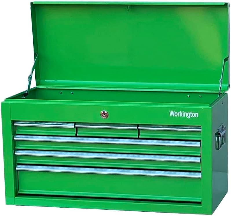 Workington Portable Metal Tool Chest with 6 Drawers, 24" 6-Drawer Tool Chest Cabinet with Ball Bearing Drawer Slides