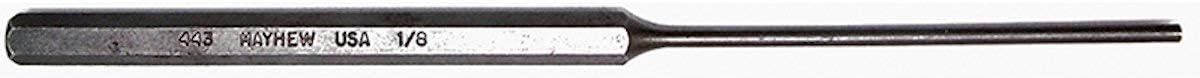 Mayhew Tools 21500 Extra Long Pin Punch, 1/8" x 8", Black Oxide Finish