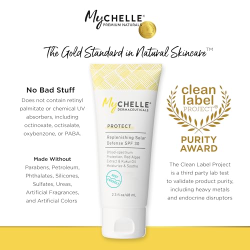 MyChelle Dermaceuticals Sun Shield Clear Spray SPF 30 (6 Fl Oz) - Liquid Zinc Sunscreen Spray with Bentonite Clay and Jojoba - Balances Oil Levels and Conditions Skin - Water Resistant for 80 Minutes